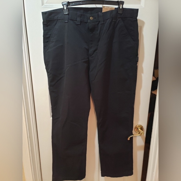New Black Carhartt Utility Pants Size 44x32 - Picture 2 of 4